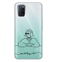 Oppo Çizgisel Matilda Tasarımlı Şeffaf Telefon Kılıfı