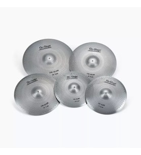 On Stage LVCP5000 Low Volume Zil Seti (Profesyonel - Sessiz Davul Pratiği)  Delikli Paslanmaz Çelik Yapı, %70-80 Ses Azaltma Teknolojisi, Doğal Zil Tepkisi (Rebound)  İçerik: 14" Hi-Hat, 16" Crash, 18" Crash, 20" Ride