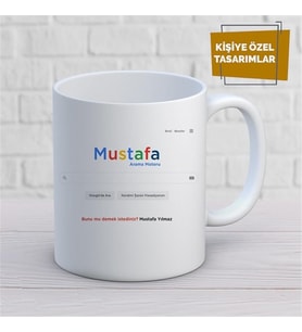 Kişiye Özel İsim Yazılabilir Arama Motoru Kupa Bardak