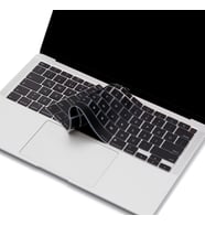 Laptop MacBook Air 13inc Klavye Koruyucu A2179 A2337 2020 2021 İngilizce Türkçe (Siyah)