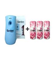 Garden Oda Kokusu Freshmatik, Otomatik Sprey Makine + Bubble Gum Yedek Sprey 260 ml Air Freshener Bubble Gum Bahar Kokuları Parfüm Spreyi 260 ml x 3 Adet