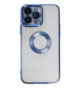 Newface Apple iPhone 14 Pro Max Kılıf Slot Silikon - Mavi