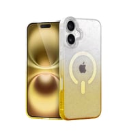 Apple İphone 16 Plus Pummel Shiny Magsafe Kapak - Gold