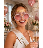 Bride To Be Altın Yazılı Pembe Parti Gözlüğü Bekarlığa Veda Aksesuarı