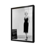 Siyah Beyaz Marilyn Monroe Çerçeveli Cam Tablo