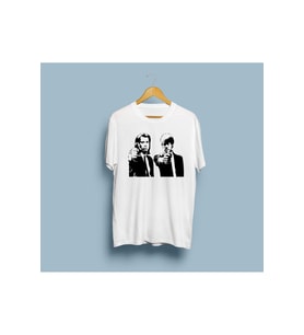 Oversize Pulp Fiction tasarım ve baskılı unisex T-shirt