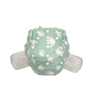 BEZHANE Baby YBB Yıkanabilir Bebek Bezi Cepli Su Yeşili El Desen(3kg-12kg) (Çok Renkli)