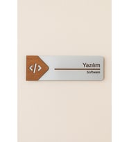 Lucena Yazılım Ofis Oda Kapı İsimliği Yönlendirme Tabelası Levhası Kişiselleştirilebilir