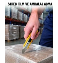 5’li Metal Falçata Seti Profesyonel Maket Bıçağı Kesici Falçata Sarı Ergonomik Saplı