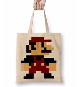 Super Mario Bros Bez Çanta Uzun Saplı