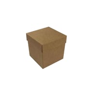 Komple Karton Kutu Düz Renk 7X7X7 CM (25 Adet)  Kraft