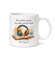 Sesli Kitap Dinleyenlere Edebiyat Kupa Yolda Roman Keyfi Hediye Bardak