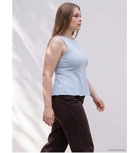 LCW Curve Mavi Büyük Beden Fırfırlı Peplum Bluz