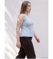 LCW Curve Mavi Büyük Beden Fırfırlı Peplum Bluz