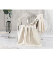 Dolce Bonita Home Yün-Pamuk Karışımlı TV Battaniye 130x170 Nude (Krem)
