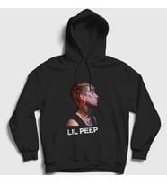 Presmono Unisex Siyah Rip Lil Peep Kapüşonlu Sweatshirt 37764tt