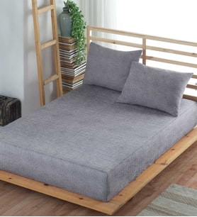 Formeya Tek ve Çift Kişilik Lastikli Çarşaf Takımı (Yastık Kılıflı) (Gri)