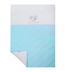 Bebek Pamuklu Kapitoneli Battaniye & Örtü Mint Dolly 85x120Cm