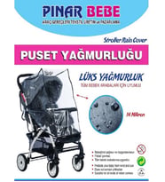 Bebeciden Çift Yön Bebek Arabası Yağmurluk Baston Puset Yağmurluğu (Standart)