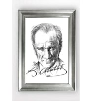 Gümüş Çerçeveli Atatürk Tablo a782