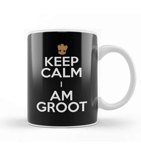 Keep Calm and I Am Groot Kupa Bardak Porselen