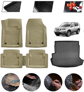 Nissan X-Trail 2007-2013 Uyumlu Paspas Araca Özel Bagaj Havuzu MBS Bej