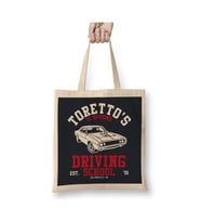 Fast And the Furious Torettos Driving School Beyaz Bez Çanta Uzun Saplı Alışveriş Çantası