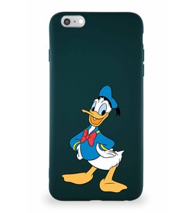 Apple iPhone 6S Plus Soft Premier Kapak Donald Duck-C Tasarımlı Silikon Kılıf - Yeşil (Şeffaf)