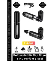 #ParfümŞişesi Şişesinden Doldurulabilir Taşınabilir Çanta İçi Mini Cep Parfüm Şişesi 5 Ml x 5 Adet (Çok Renkli)