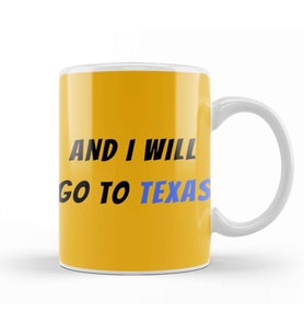 Texas Quote Kupa Bardak Porselen