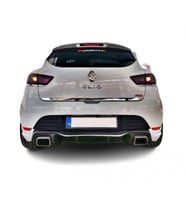 Renault Clio 4 (2012-2019) Rs Style Egzoz Görünümlü Arka Tampon Eki - Difüzör (Plastik)