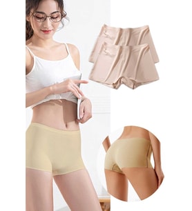 2 Adet Kadın Dikişsiz Görünmez İz Yapmaz Mini Şort Boxer Ten