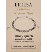 Sertifikalı İş Yaşamı Uyum Enerji Bilekliği – Dumanlı Kuvars ve Terahertz Doğal Taş 4 mm (Çok Renkli)