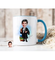 Bk Gift Kişiye Özel Erkek Avukat Karikatürlü Mavi Kupa Bardak-7, Sevgiliye Hediye, Arkadaşa Hediye