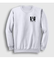 Presmono Unisex Beyaz UA Anime Boku No Hero Academia Sweatshirt 235119tt (Beyaz)