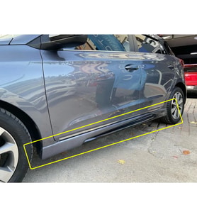 Hyundai i20 Custom Yan Marşpiyel Seti Plastik Mat Siyah 2014 2015 2016 2017 2018