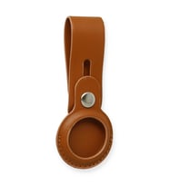 Airtag Askılı Deri Kılıf - Taba