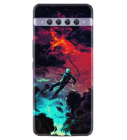 TCL 10 Plus Kılıf Silikon Desen Astronot Düşerken 1696