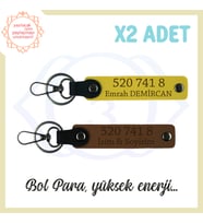 Açık Kahve-Sarı, Özel Tasarım, Sevdiklerinize Hediye 520 741 8 Enerji ve Huzur Kodlu 2'li Anahtarlık (Çok Renkli)