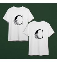 Baş Harf Tasarımlı Tişört Kişiye Özel ( Unisex - Büyük - Çocuk )