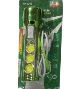 Ultra Güçlü Usb Şarjlı Yeşil El Feneri Kamp Feneri Avcılık Feneri