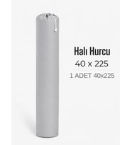 Beylini 40x225 Halı Hurcu 6m2 Sığar Lastikli Nefes Alabilir Kokmaz Tela Lastikli Halı Kılıfı Poşeti Ambalajı Taşınma Çantası Yorgan Çamaşır Yastık Saklama Torbası Gri Renk