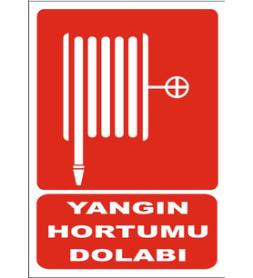 Yangın Hortum Dolabı Sticker 20X28 Cm