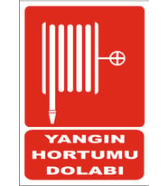 Yangın Hortum Dolabı Sticker 20X28 Cm