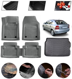 Opel Astra G 1998-2004 Hatchback Uyumlu Paspas Araca Özel Bagaj Havuzu MBS Gri
