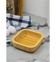 Bambu Kase - Doğal Tabak - 14 CM, 260 ML (Sarı)