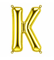 K Harfi Folyo Balon Altın Rengi (36 cm)