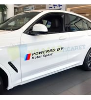 Bmw M Logo Motor Sport Powered By Yan Kapı Oto Sticker Etiket 2 Adet