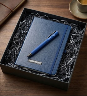 Kişiye Özel Mavi Defter & Mavi Kalem Ofis Hediye Seti