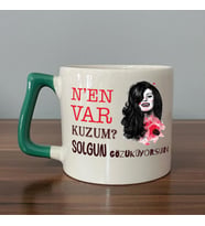Nen Var Kuzum? Baskılı Yeşil Kulplu D Kupa